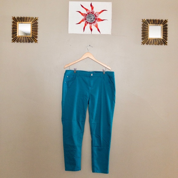 TINSELTOWN NWOT Aqua blue pants - Picture 1 of 4